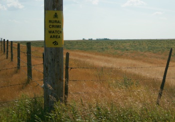 Watch for our Rural Crime Watch Community signs. We are watching out for each other.