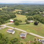 aerial view of rural community