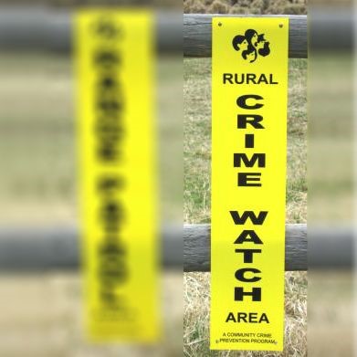 SE Alberta rural crime watch sign